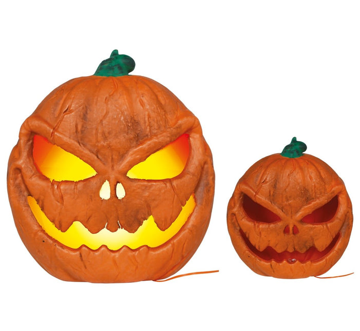Halloween Pompoen Oranje Met Licht 28cm van Fiestas Guirca koop je bij Partywinkel