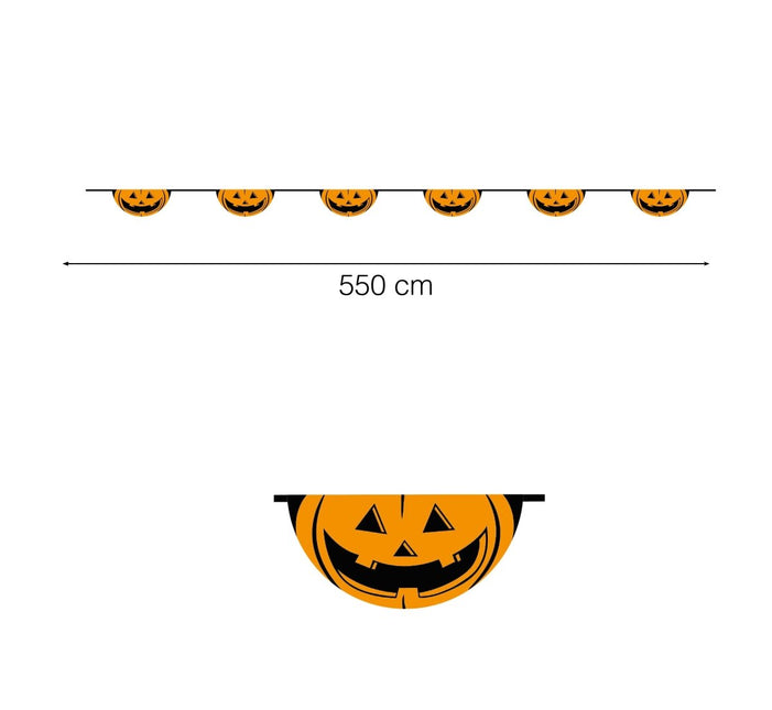 Halloween Pompoen Vlaggenlijn van Fiestas Guirca koop je bij Partywinkel