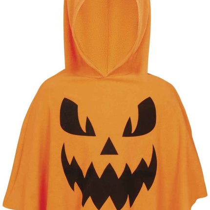 Halloween Poncho Kind Pompoen van Fiestas Guirca koop je bij Partywinkel