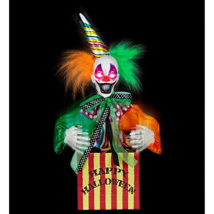 Halloween Pop Clown Springend Met Geluid En Licht 37cm van Widmann koop je bij Partywinkel
