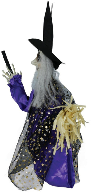 Halloween Pop Heks Met Licht, Geluid En Beweging 75cm van Fiestas Guirca koop je bij Partywinkel