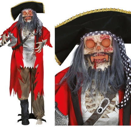 Halloween Pop Piraat Met Licht, Geluid En Beweging 1,9m van Fiestas Guirca koop je bij Partywinkel