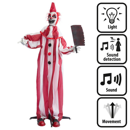 Halloween Pop Rood Wit Clown 1,8m van Boland koop je bij Partywinkel