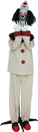 Halloween Pop Scare Clown Met Licht, Geluid En Beweging 1,85m van Fiestas Guirca koop je bij Partywinkel