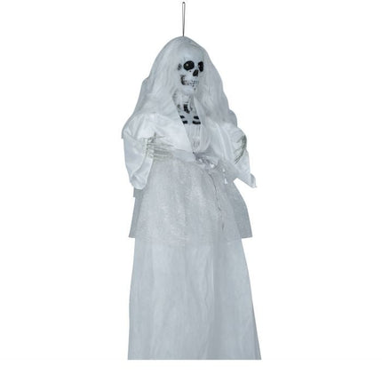 Halloween Pop Skelet Bruid Met Licht En Geluid 90cm van Fiestas Guirca koop je bij Partywinkel