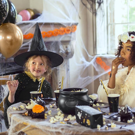 Halloween Popcorn Bakjes 12,5cm 6st van Partydeco koop je bij Partywinkel