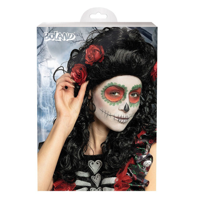 Halloween Pruik Catrina van Boland koop je bij Partywinkel