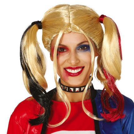 Halloween Pruik Harley Quinn van Fiestas Guirca koop je bij Partywinkel