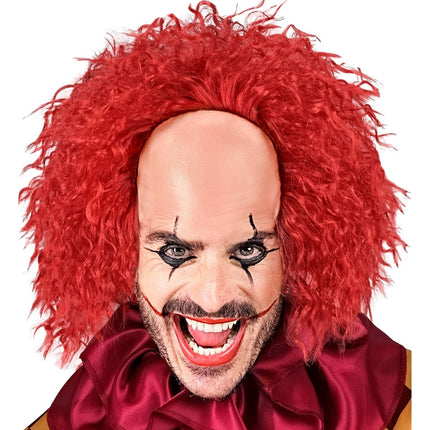 Halloween Pruik Rood Clown Krullen van Widmann koop je bij Partywinkel