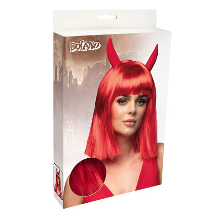 Halloween Pruik Rood Duivel van Boland koop je bij Partywinkel