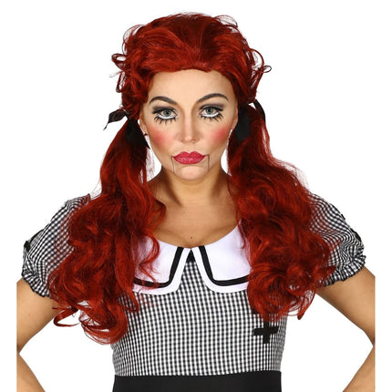 Halloween Pruik Rood Pop van Widmann koop je bij Partywinkel