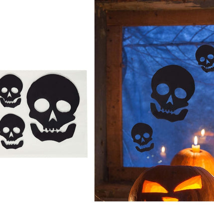 Halloween Raamdecoratie Schedel 25cm van Fiestas Guirca koop je bij Partywinkel