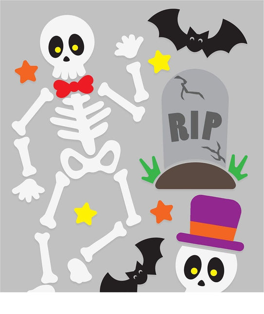 Halloween Raamsticker Skelet 25cm van Fiestas Guirca koop je bij Partywinkel