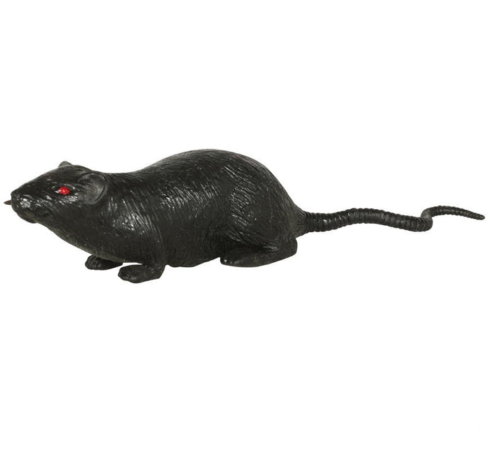 Halloween Rat Zwart 15cm van Fiestas Guirca koop je bij Partywinkel