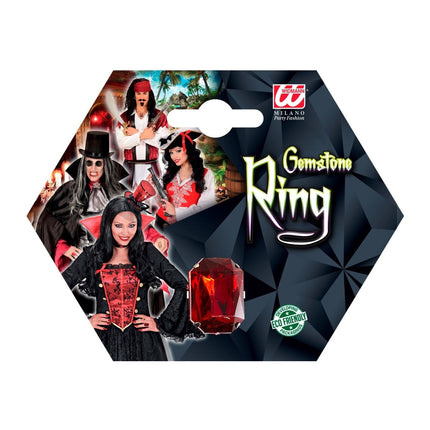 Halloween Ring Rood Edelsteen van Widmann koop je bij Partywinkel