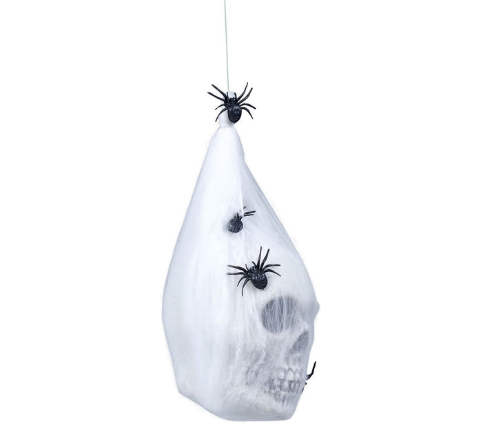 Halloween Schedel Spinnenweb Tas 25cm van Fiestas Guirca koop je bij Partywinkel