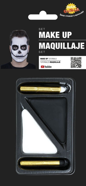 Halloween Schminkset Zwart Wit 4 delig van Fiestas Guirca koop je bij Partywinkel