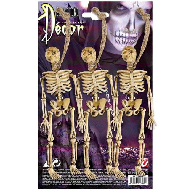 Halloween Skelet 15cm 3st van Widmann koop je bij Partywinkel