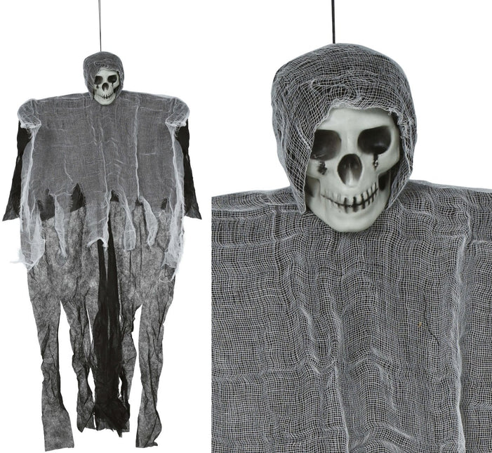 Halloween Skelet Grijs Skelet 90cm van Fiestas Guirca koop je bij Partywinkel