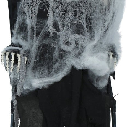 Halloween Skelet Op Stoel Met Licht, Geluid En Beweging 1,05m van Fiestas Guirca koop je bij Partywinkel
