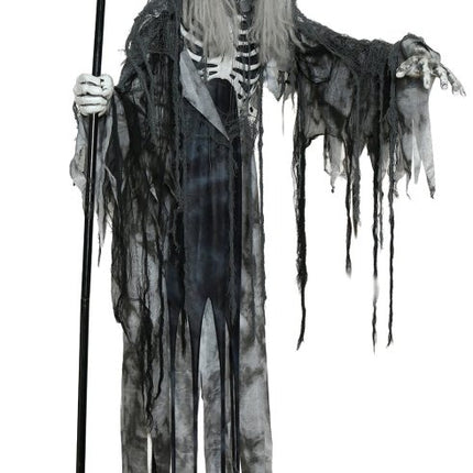 Halloween Skelet Vliegend Met Licht, Geluid En Beweging 2,05m van Fiestas Guirca koop je bij Partywinkel