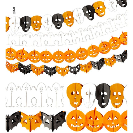 Halloween Slinger Doodshoofd En Spook 3m van Widmann koop je bij Partywinkel