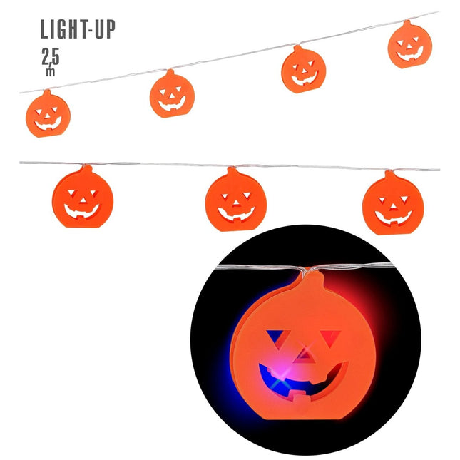 Halloween Slinger Pompoen 2,5m van Widmann koop je bij Partywinkel