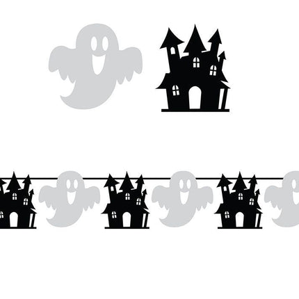 Halloween Slinger Zwart Wit 3m van Fiestas Guirca koop je bij Partywinkel