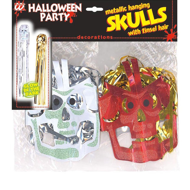 Halloween Slingers Schedels 3st van Widmann koop je bij Partywinkel