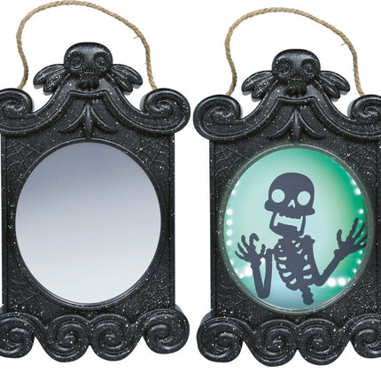 Halloween Spiegel Met Beeld, Licht En Beweging 45cm van Fiestas Guirca koop je bij Partywinkel