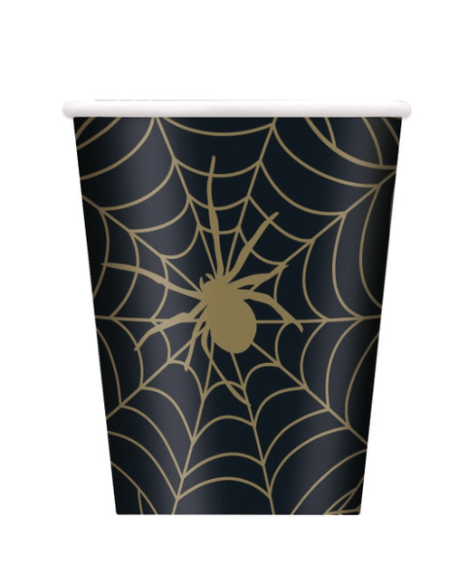 Halloween Spinnenweb Bekers 8st van Unique koop je bij Partywinkel
