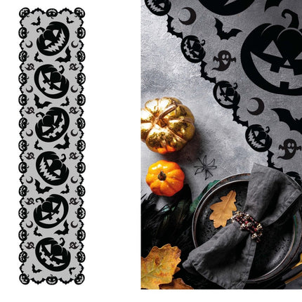 Halloween Tafelloper Pompoenen 2m van Fiestas Guirca koop je bij Partywinkel