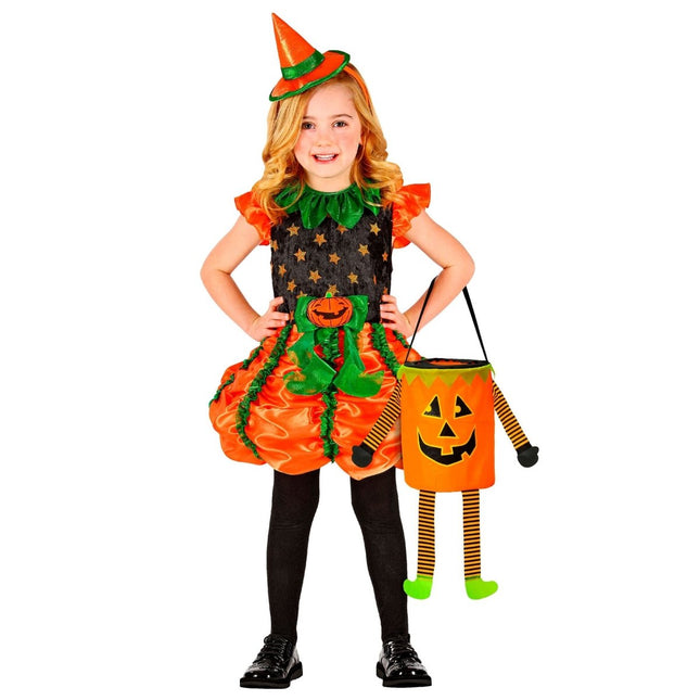 Halloween Tas Pompoen Met Armen En Benen van Widmann koop je bij Partywinkel