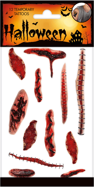Halloween Tattoo Wond van WeFiesta koop je bij Partywinkel