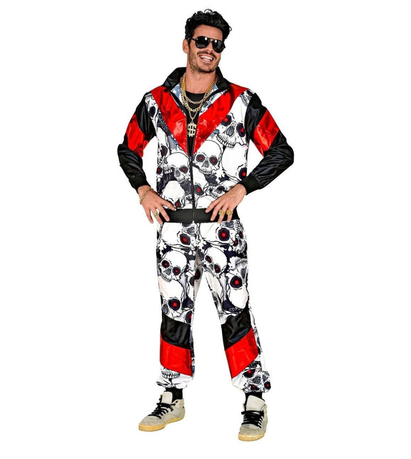 Halloween Trainingspak Fout Doodshoofden van Widmann koop je bij Partywinkel