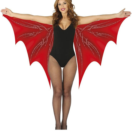 Halloween Vleugels Rood 1,7m van Fiestas Guirca koop je bij Partywinkel