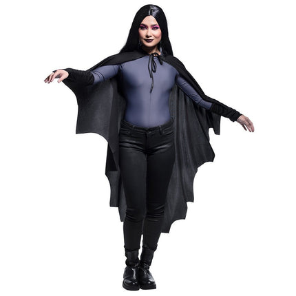 Halloween Zwarte Cape Vleermuis 120cm van Boland koop je bij Partywinkel