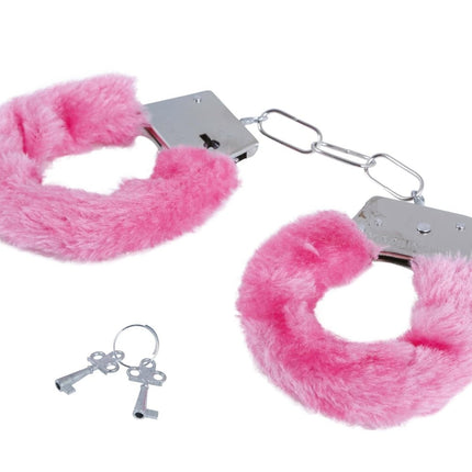 Handboeien Roze Fluweel van Fiestas Guirca koop je bij Partywinkel