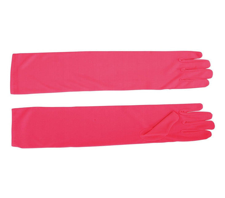Handschoenen Fuschia 45cm van Fiestas Guirca koop je bij Partywinkel
