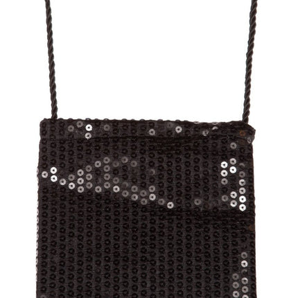 Zwarte Handtas Pailletten van Wilbers & Wilbers koop je bij Partywinkel