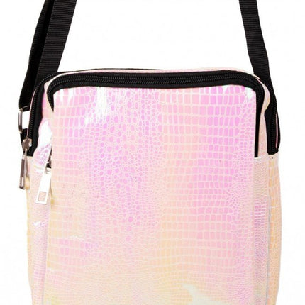 Handtasje Slangeleer Print Wit van PartyXplosion koop je bij Partywinkel