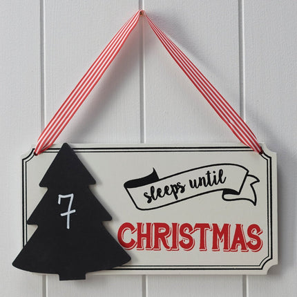 Hangbord Sleeps Until Christmas 21,5cm van Ginger Ray koop je bij Partywinkel