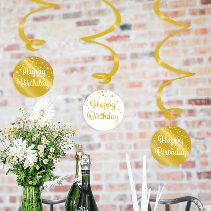 Hangdecoratie 16 Jaar Happy Birthday 17cm 3st van Paper Dreams koop je bij Partywinkel