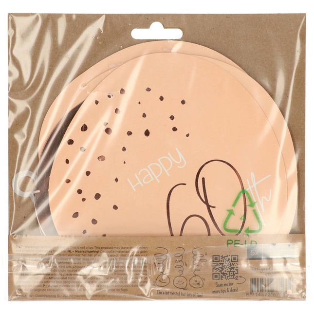 Hangdecoratie 60 Jaar Rose Goud 75cm 5st van Folat koop je bij Partywinkel