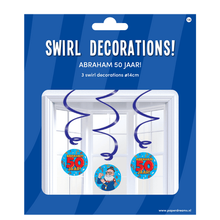 Hangdecoratie Abraham 14cm 3st van Paper Dreams koop je bij Partywinkel