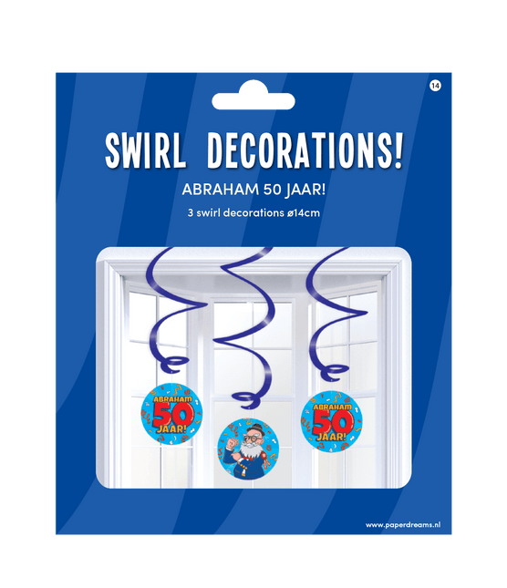 Hangdecoratie Abraham 14cm 3st van Paper Dreams koop je bij Partywinkel