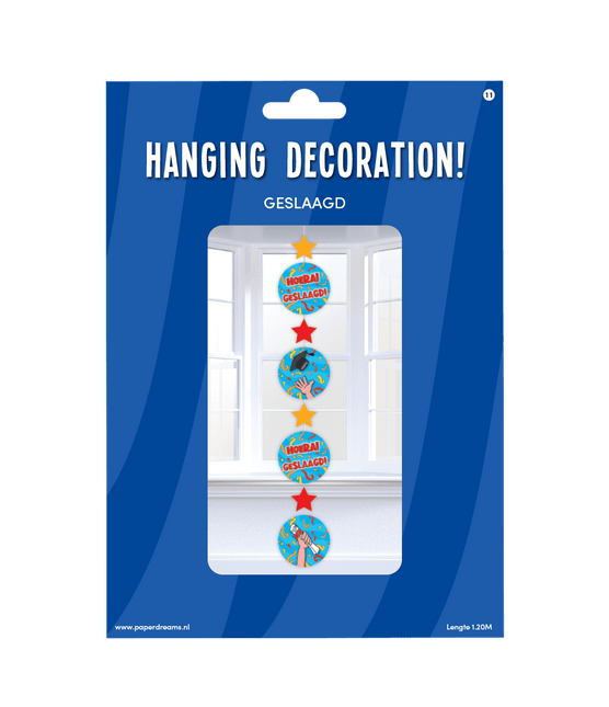 Hangdecoratie Geslaagd 120cm van Paper Dreams koop je bij Partywinkel