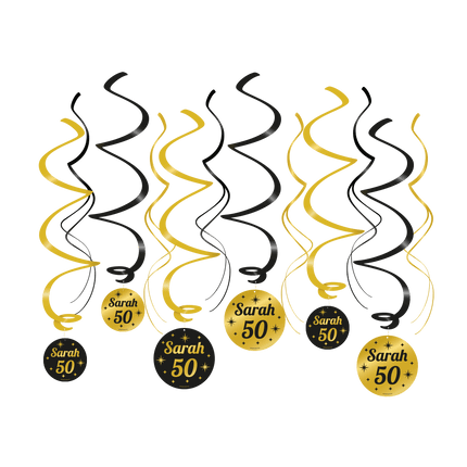 Hangdecoratie Sarah 14cm 12st van Paper Dreams koop je bij Partywinkel