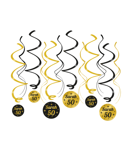 Hangdecoratie Sarah 14cm 12st van Paper Dreams koop je bij Partywinkel