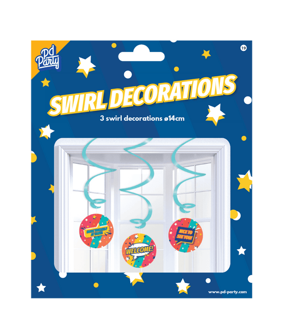 Hangdecoratie Welcome 14cm 3st van Paper Dreams koop je bij Partywinkel